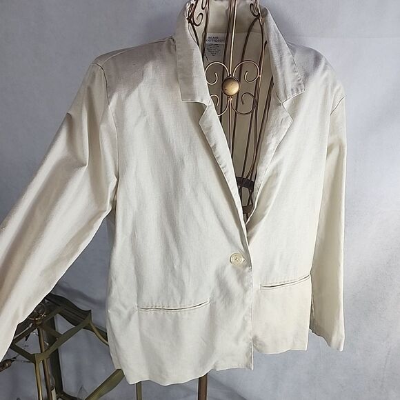 Linen blend Vintage Blair Boutique Size M Jacket Blazer - Picture 1 of 11